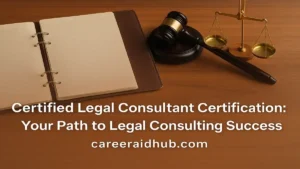 Legal consultant career path diagram illustrating steps from education to senior consultancy roles.