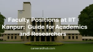 Faculty hiring process at IIT Kanpur across engineering, science, and humanities departments with online application
