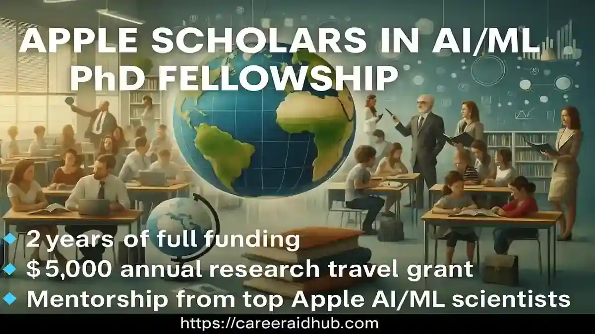 PhD student discusses AI/ML research project with mentor during Apple Scholars Fellowship training session