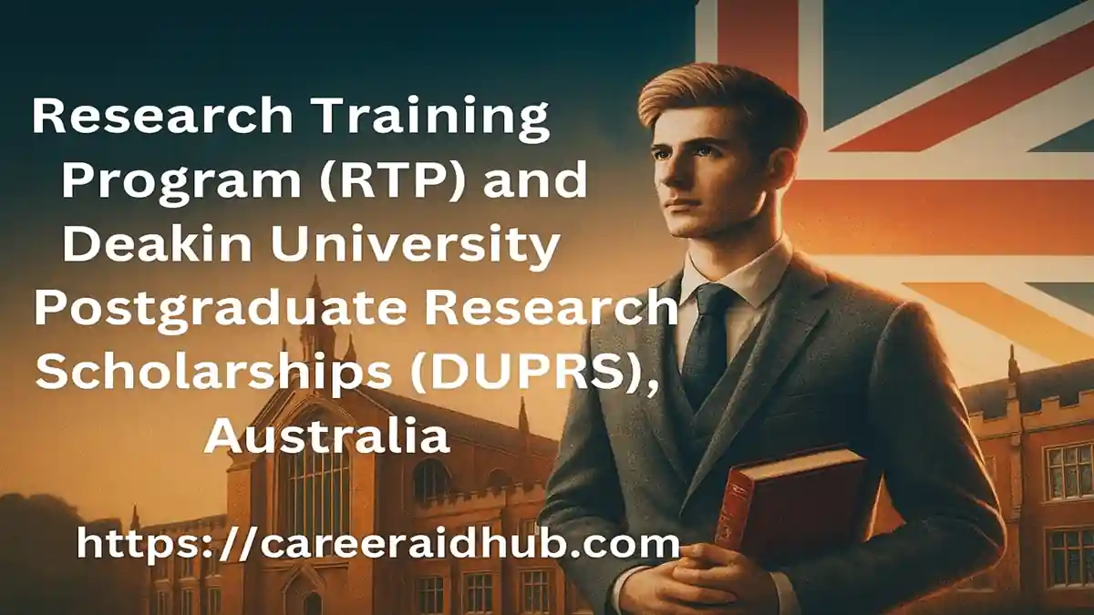 Deakin University RTP and DUPRS scholarships support international and domestic PhD students with full funding.