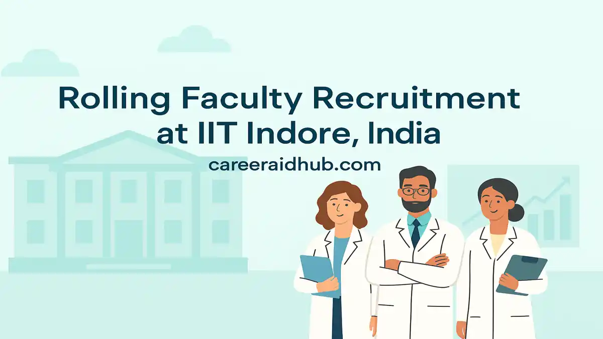 IIT Indore rolling recruitment for chemical engineering faculty with pay, eligibility, and benefits overview