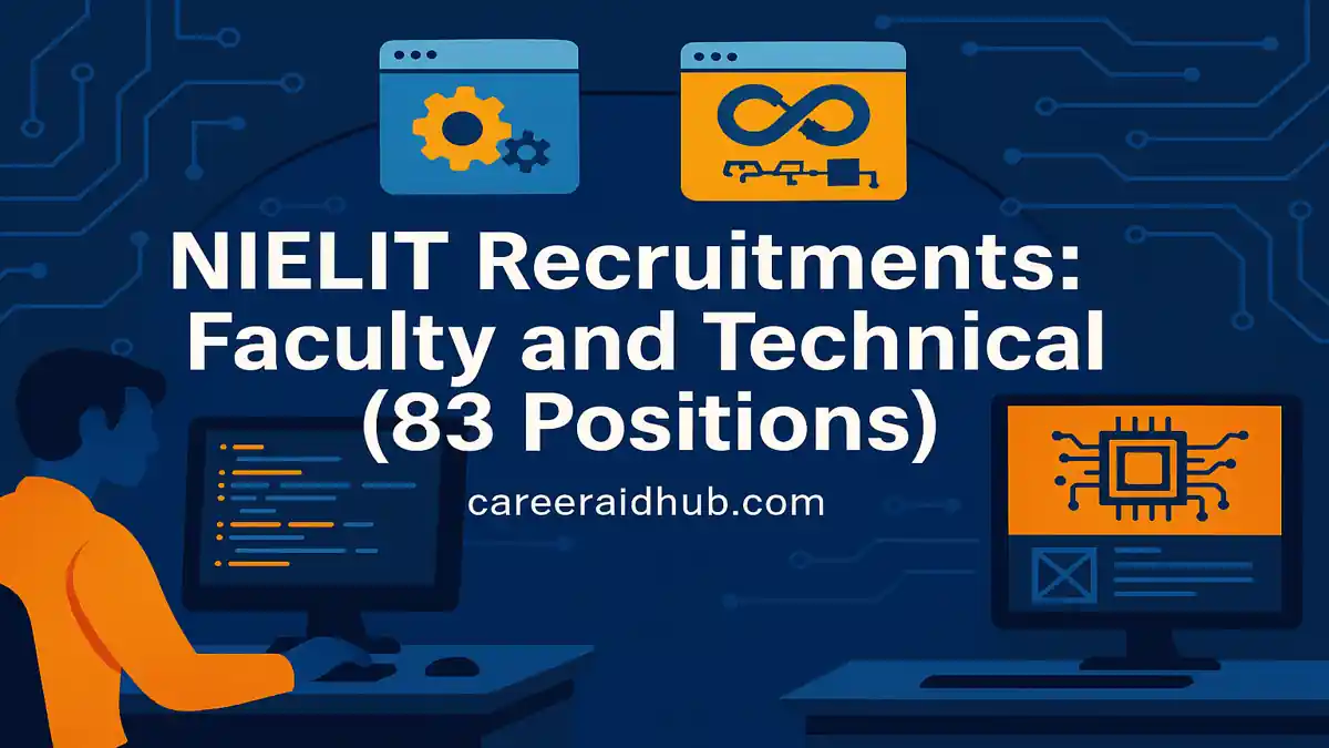 NIELIT New Delhi contractual faculty and technical job recruitment 2025 official poster image