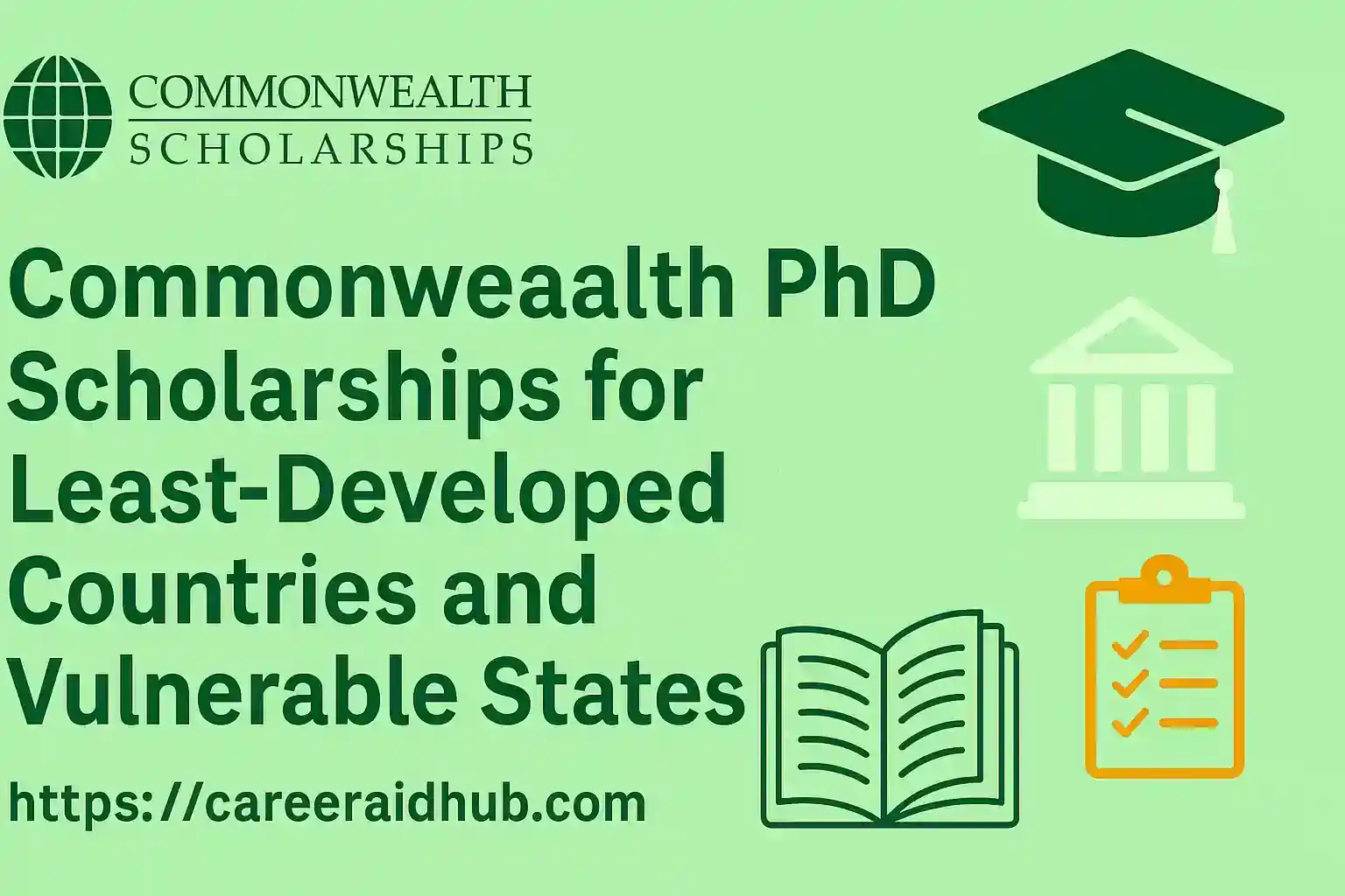 Fully funded Commonwealth PhD scholarships for vulnerable nations in the UK doctoral research program