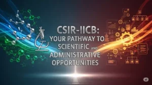CSIR-IICB career portal showcasing scientific, technical, and administrative job opportunities and application details
