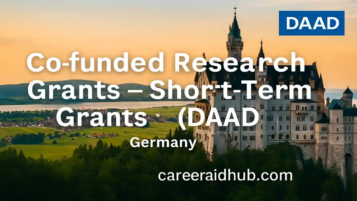 DAAD co-funded short-term research grants in Germany for doctoral scholars with stipend, travel, and insurance support.