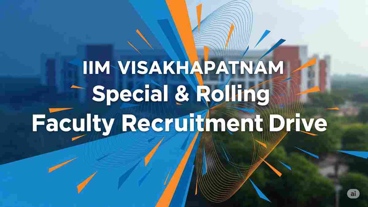 IIM Visakhapatnam faculty recruitment positions for professors, associate professors, and assistant professors across management disciplines