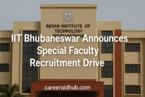 IIT Bhubaneswar special faculty recruitment drive for SC ST OBC EWS PwBD candidates.
