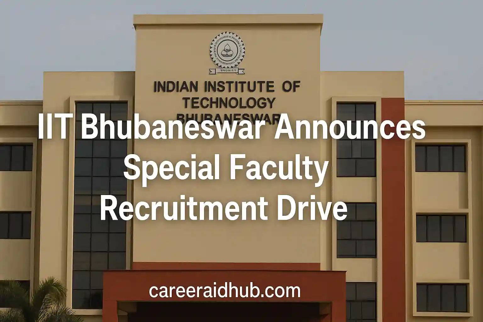 IIT Bhubaneswar special faculty recruitment drive for SC ST OBC EWS PwBD candidates.