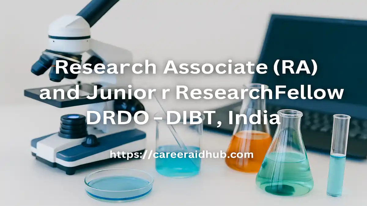 DRDO advertisement for Research Associate and Junior Research Fellowships with eligibility, stipend, and application details explained.
