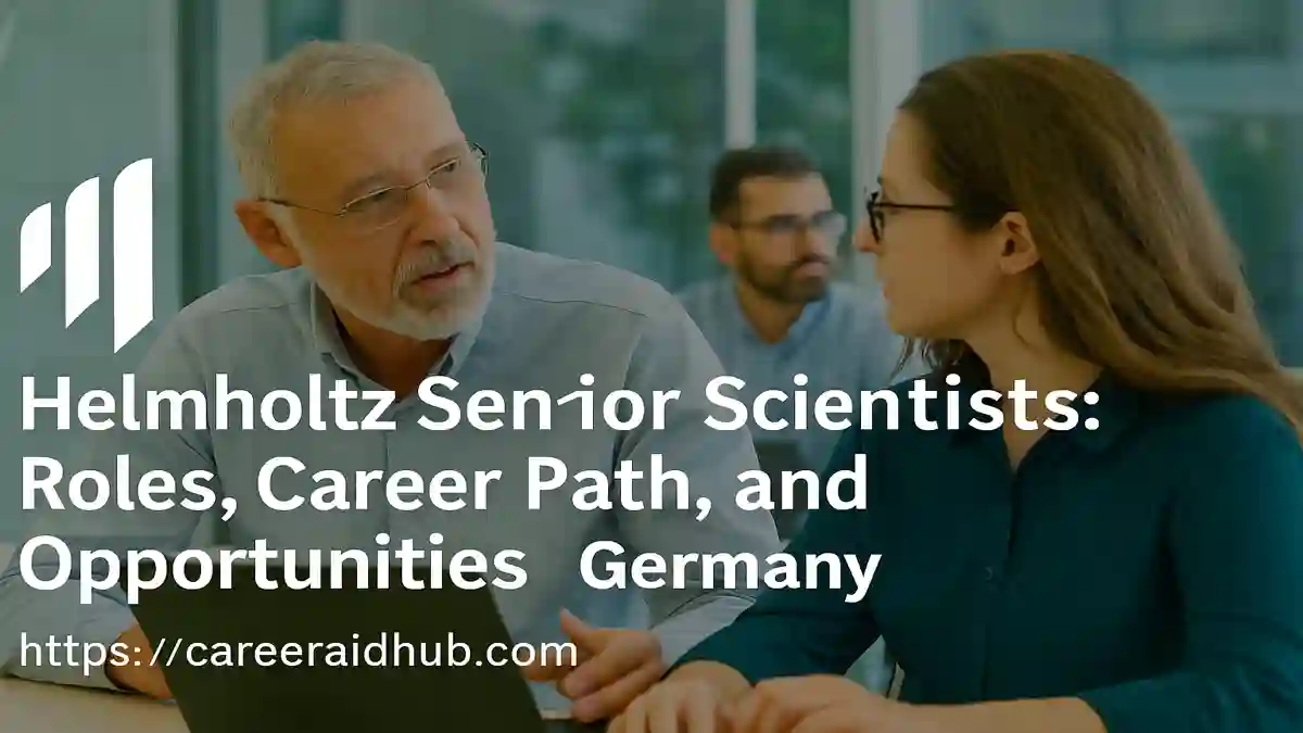 Helmholtz Senior Scientist career pathway showing leadership roles, mentoring responsibilities, and research opportunities at leading German research centers