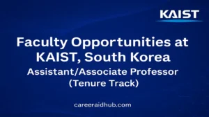 KAIST faculty recruitment in nuclear energy tenure-track positions SMR and advanced reactors