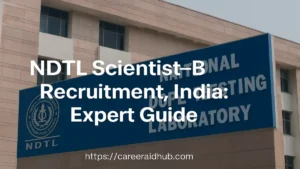 Scientist-B recruitment details at NDTL with eligibility, application steps, and pay scale explained