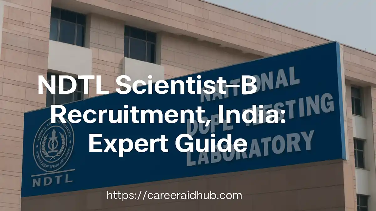 Scientist-B recruitment details at NDTL with eligibility, application steps, and pay scale explained