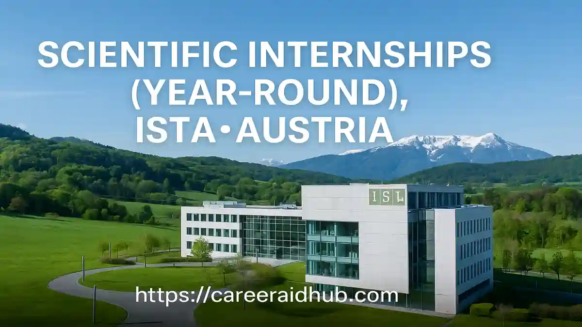 ISTA scientific internships year-round program offering research training for bachelor’s and master’s students in Austria.