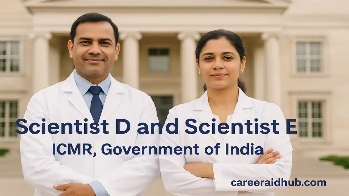 Scientist D and E vacancy circular by Department of Health Research for deputation and contract appointments