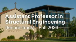 tenure-track Assistant Professor in Structural Engineering starting Fall 2026.
