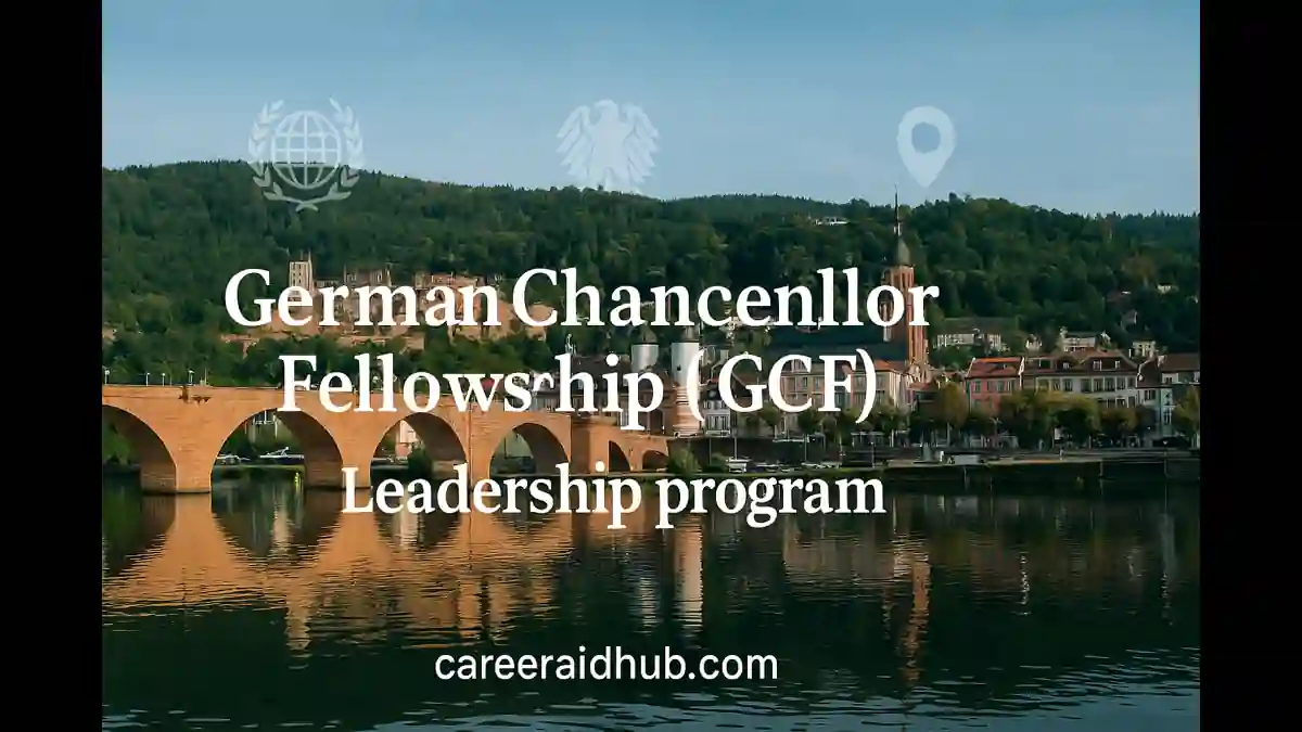 German Chancellor Fellowship overview for emerging leaders with German host, eligibility, funding, timeline, application guidance