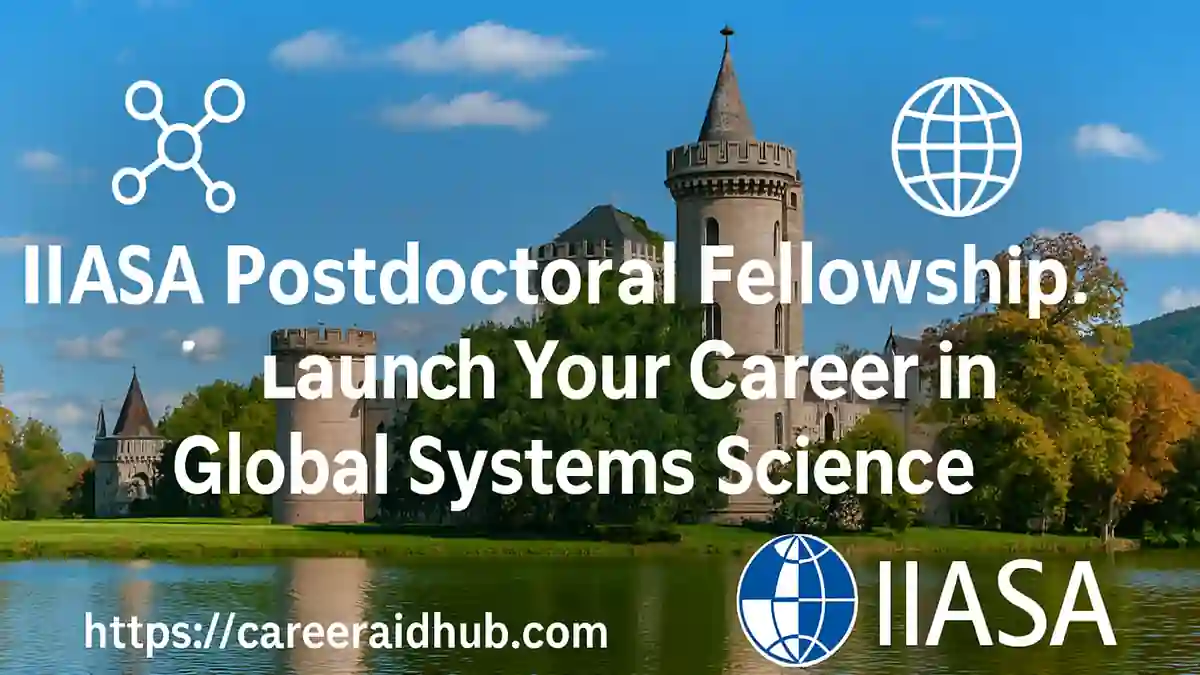 IIASA postdoctoral fellowship Austria banner highlighting systems analysis research funding eligibility timelines global policy impact