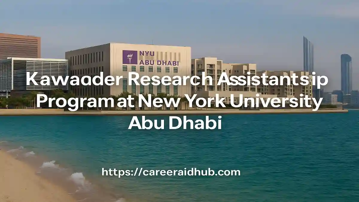 NYU Abu Dhabi campus skyline banner highlighting faculty recruitment opportunities for international professors and researchers