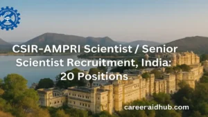 CSIR-AMPRI Bhopal scientist recruitment banner highlighting permanent research careers in advanced materials, modelling and sensors
