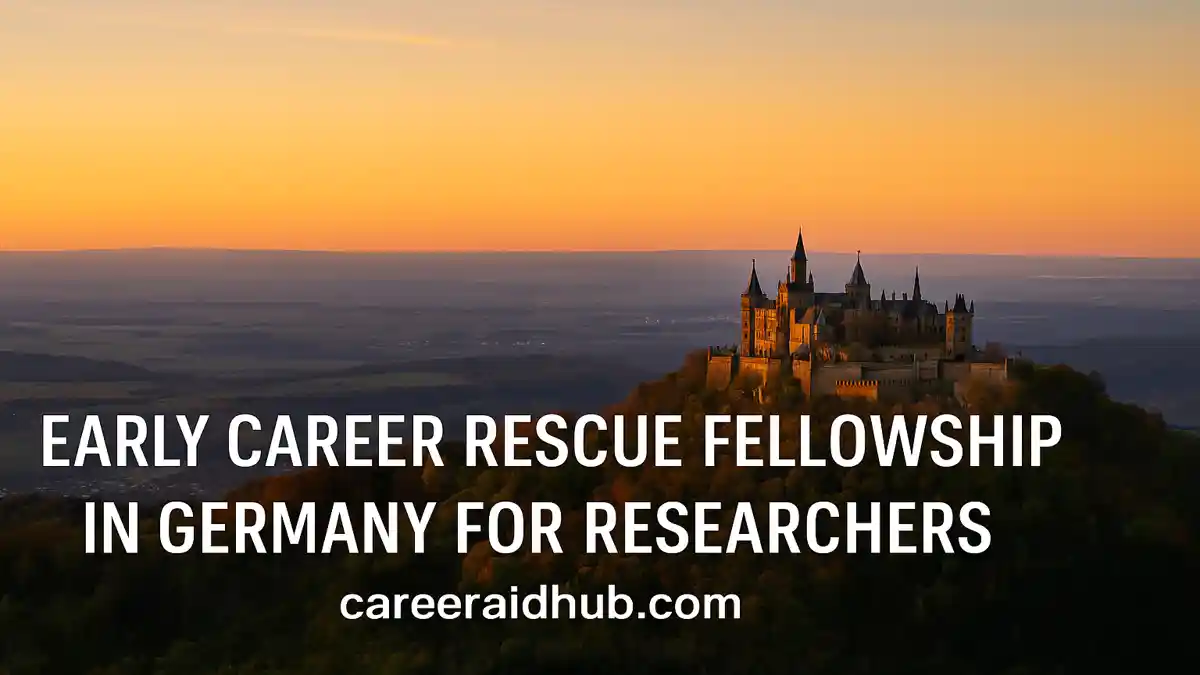 Scenic German university campus landscape promoting Early Career Rescue Fellowship support for at-risk postdoctoral researchers