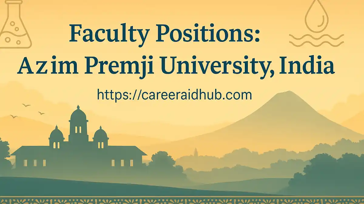 Faculty positions in environmental science, pollution-focused roles at Bengaluru campus with teaching, research, laboratories expertise.