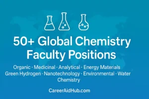 50 plus chemistry faculty positions with keywords organic, medicinal, analytical, energy materials, nanotechnology