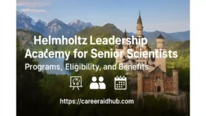 Senior scientists leadership training in Germany, modules, strategy, people management, research group development, organizational impact.