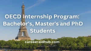 OECD internship programme Paris office policy research interns working together on economics governance data projects.