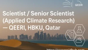 QEERI Scientist Senior Scientist applied climate research role in Qatar focusing regional modeling and adaptation
