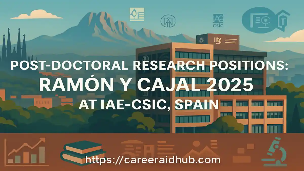Research building in Spain representing Ramón y Cajal postdoctoral contracts at leading economics institute program