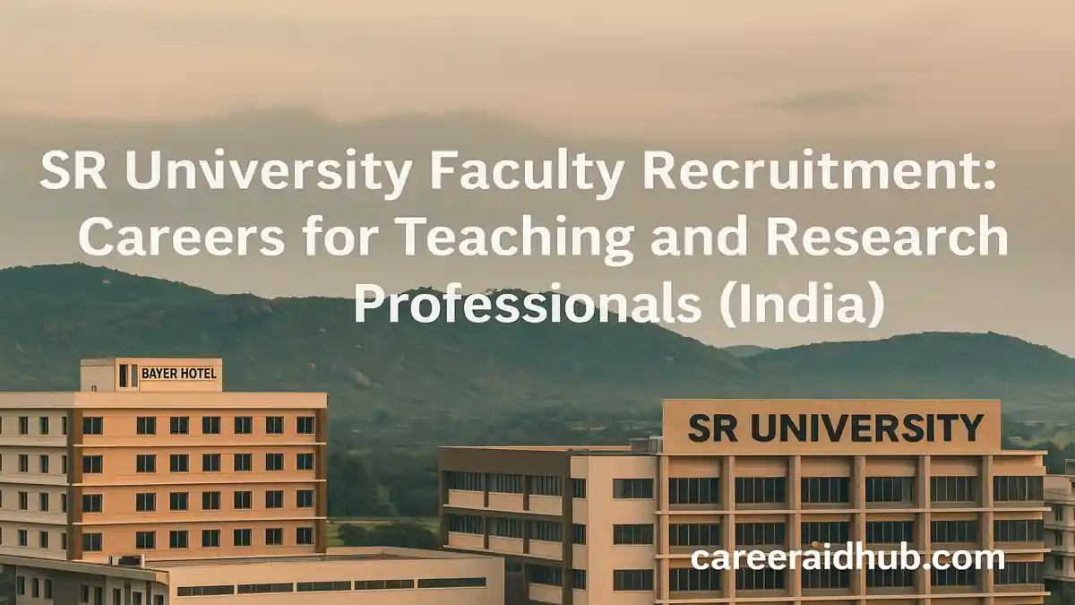 SR University faculty recruitment in India for teaching, research, academic careers, hiring professors and lecturers