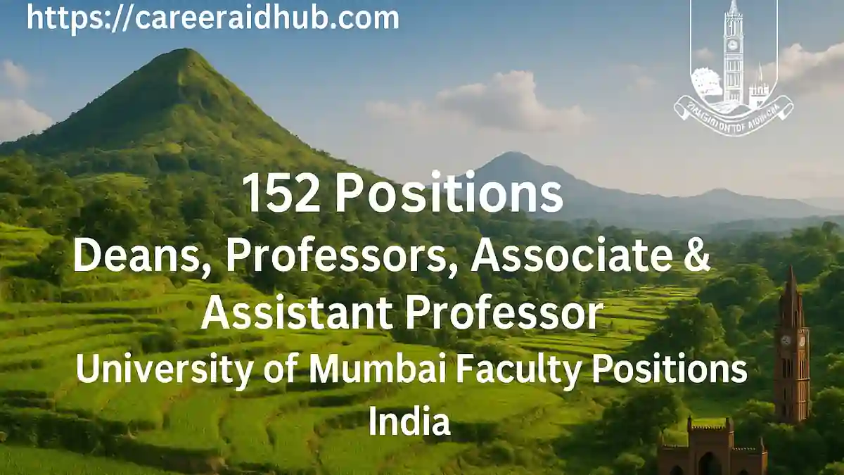 University of Mumbai corrigendum notice for 152 aided teaching posts, ATR requirements, three hard-copy submissions