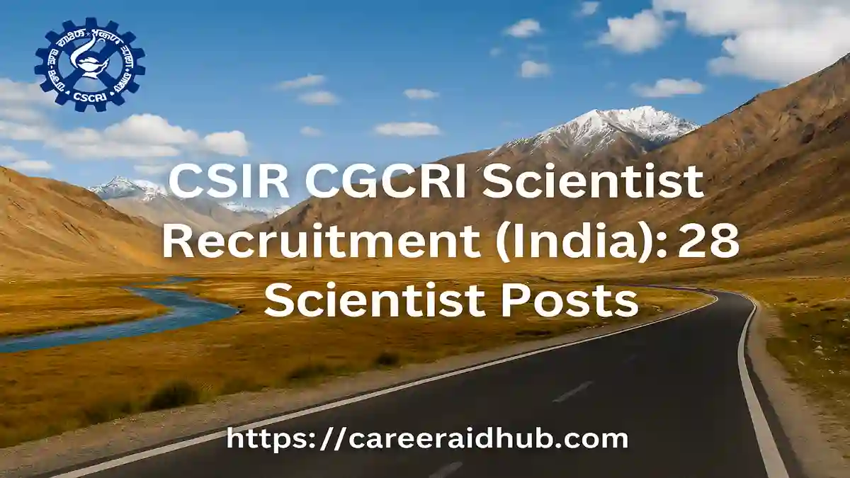 CSIR CGCRI scientist recruitment banner for materials glass ceramic research careers in Kolkata India laboratory