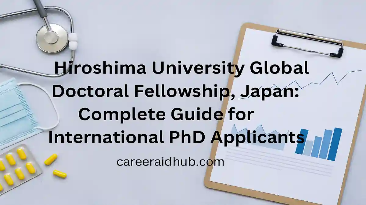 Hiroshima University Global Doctoral Fellowship overview graphic for international PhD applicants seeking funded research opportunities in Japan.