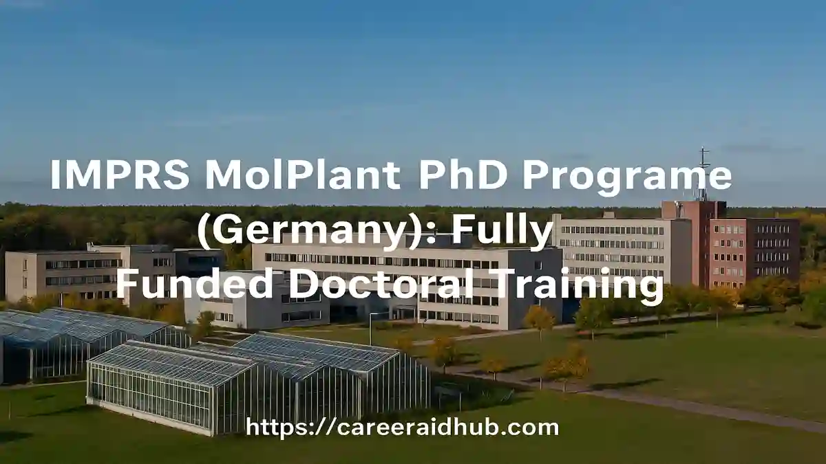 Panoramic view of Max Planck science campus in Potsdam with labs, greenhouses, and PhD researchers