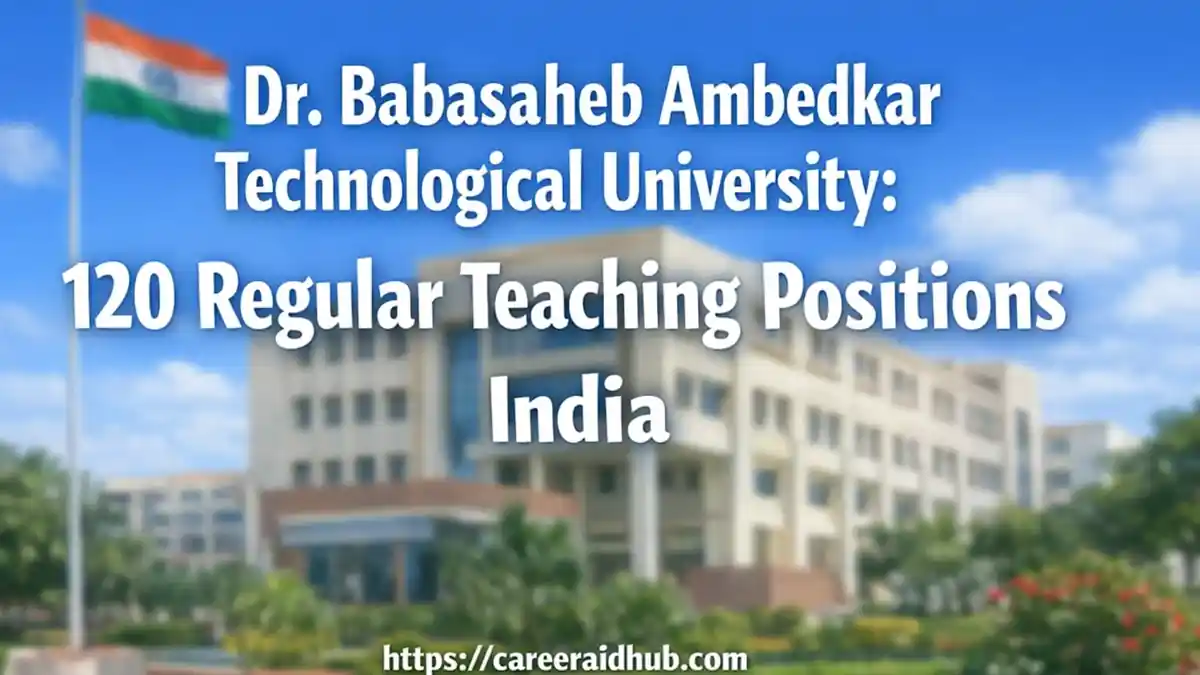 Dr. Babasaheb Ambedkar Technological University: 120 Regular Teaching ...
